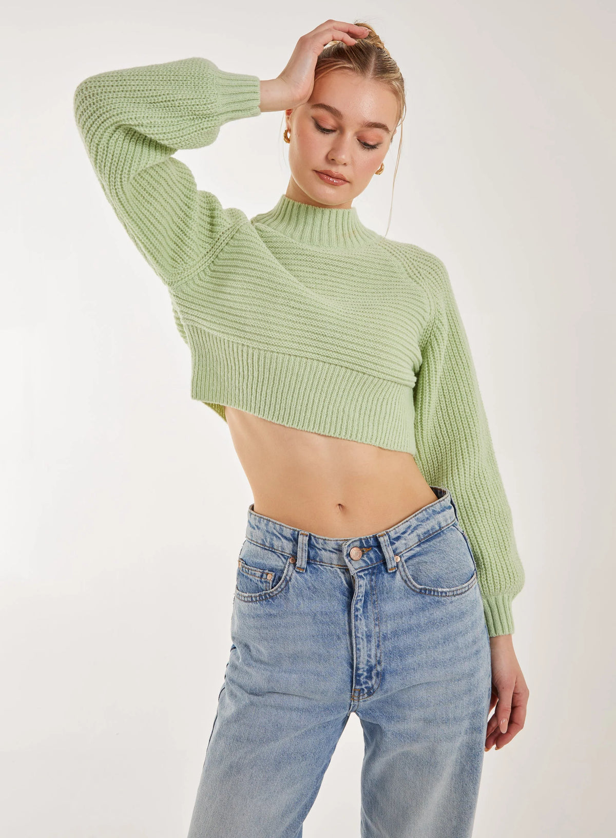 High Neck Knitted Jumper