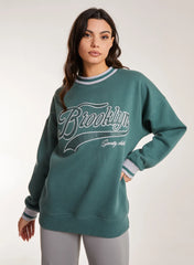 Brooklyn Slogan Varsity Sweatshirt