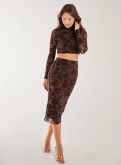 Flock Floral Long Sleeve Top