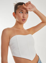 Seam Detail Corset Crop Top