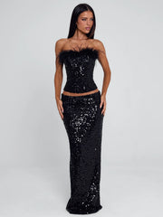 NUI MAXI SKIRT BLACK