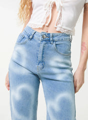 Spray Heart Detail Jeans