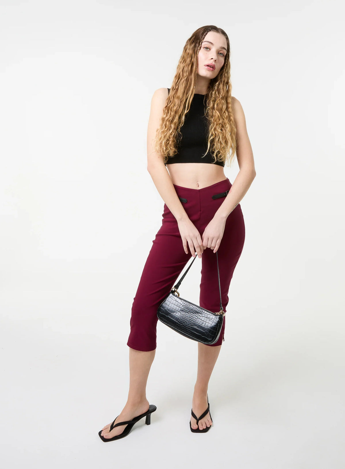 Capri Pants With Belts