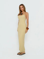 Be The One Beaded Low Back Maxi Dress Sage Green