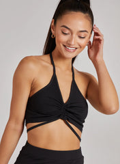 Ruched Ribbed Crop Top