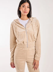 Velour Zip Hoodie