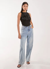 Oversized Ruffle Corsage Top