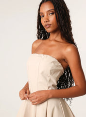 Bandeau Seam Detailed Mini Dress
