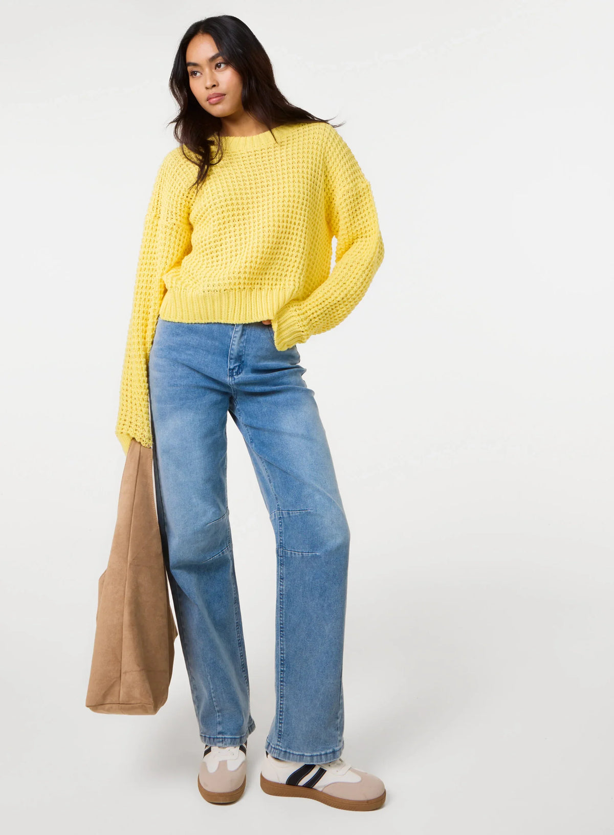 Waffle Knit Crop Jumper
