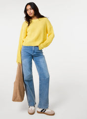 Waffle Knit Crop Jumper