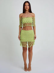 YVON MINI SKIRT GREEN