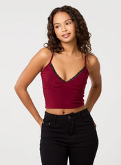 Lace Trim Cami Top