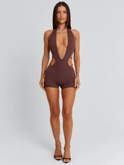 PAISLEI PLAYSUIT BROWN