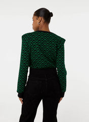 Diamond Rib Neck Jumper