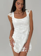 Lucienna Mini Dress White Floral