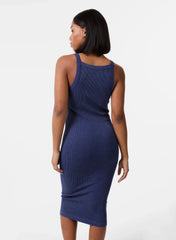 Washed Ribbed Racer Dress
