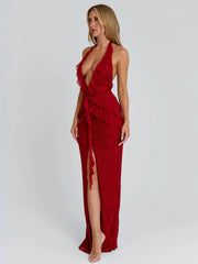 NOVELL MAXI DRESS RED