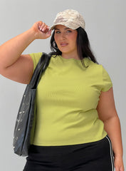 Baseline Longline Rib Top Green Curve