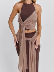 NERINA TOP CHOCOLATE