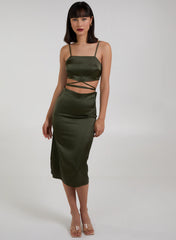 Silky Tie Wrap Cami Top
