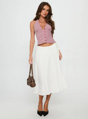 Isolda Halter Top Red Check