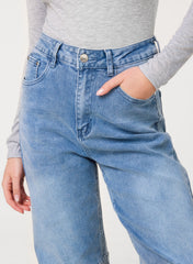 Washed Denim Jeans