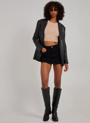 Sleeveless Slinky Crop Top
