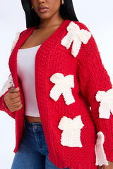 In My Bow Era Chunky Knit Cardigan