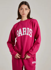 Paris Slogan Oversized Sweatshirt
