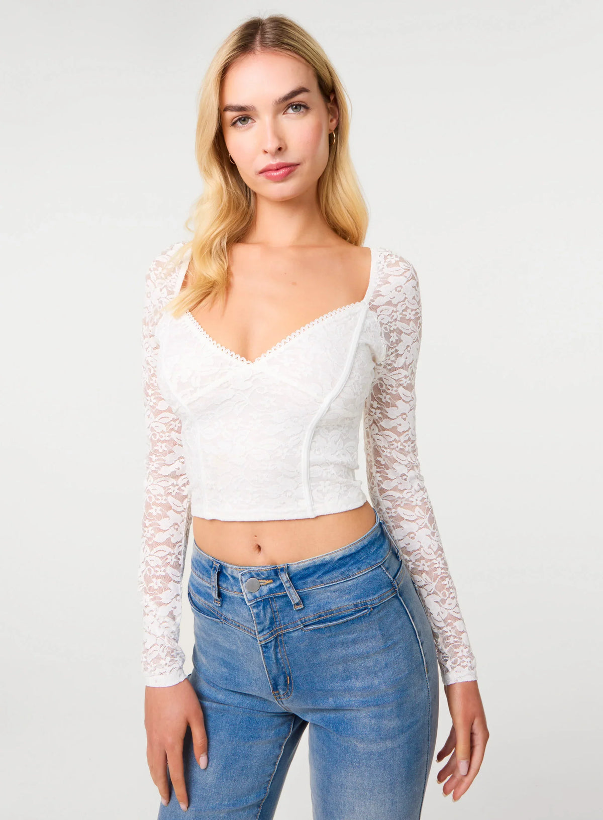 Long Sleeve Lace Top