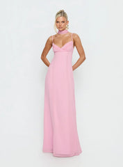 Jadira Scarf Maxi Dress Light Pink