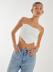 Seam Detail Corset Crop Top