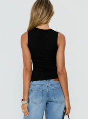 Orlaith Cut Out Sleeveless Top Black