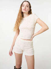 Textured Stretch Jersey Top