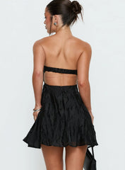 Loulani Strapless Mini Dress Black