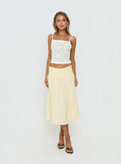 Lichen Lace Backless Top White