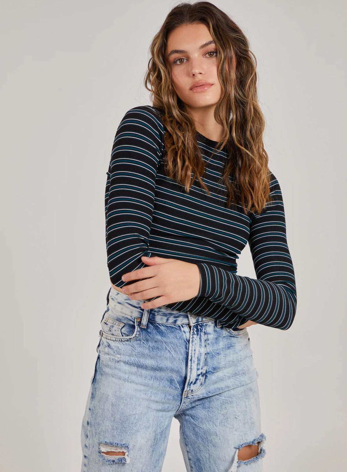 Striped Long Sleeve Top
