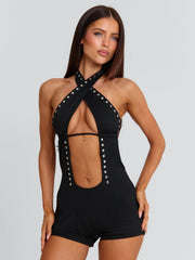 EMILIEE PLAYSUIT BLACK