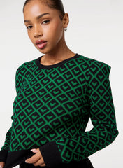 Diamond Rib Neck Jumper