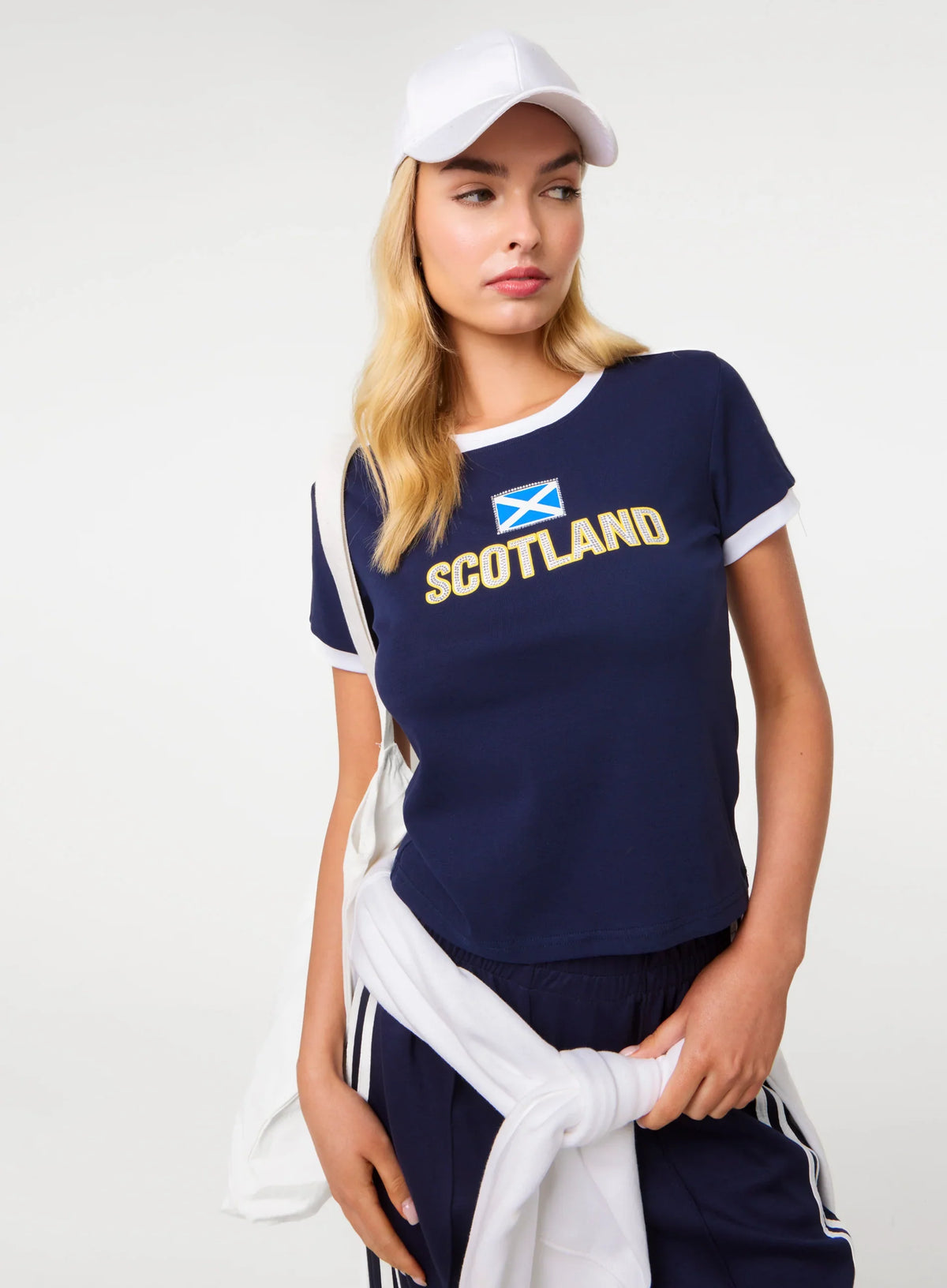 Scotland Embellished Football T-Shirt