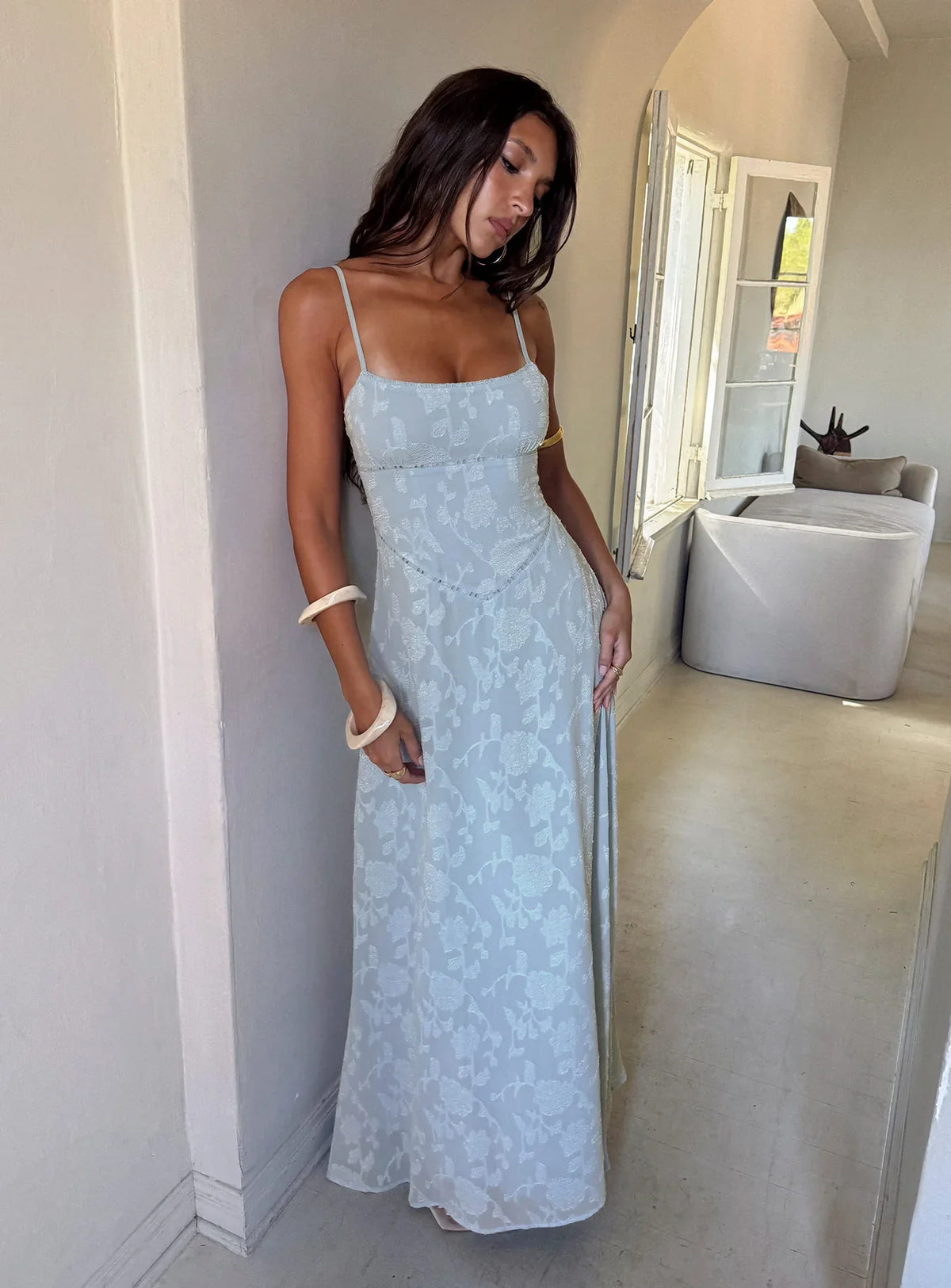 South Of France Maxi Dress Blue