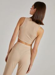 Oakland Ribbed Cropped Vest